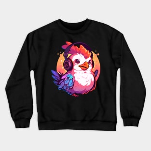 Chicken Headphones Crewneck Sweatshirt